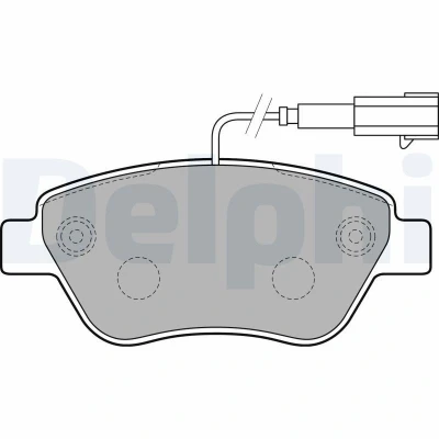Billede af DELPHI LP2230 Bremseklodser Inkl. slidadvarselskontakt med anti knirke plade tilbehør FIAT: Grande Punto Hatchback, Evo Hatchback