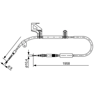 Billede af BOSCH 1 987 477 603 Håndbremsekabel 1958 AUDI: A6 C5 Sedan