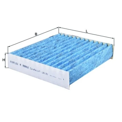 Billede af MAHLE ORIGINAL LAO 251 Kabinefilter Aktivkulfilter, med antiallergisk virkning, antibakteriel virkning 179,0 202 40,0 CST4624 MITSUBISHI: COLT 6