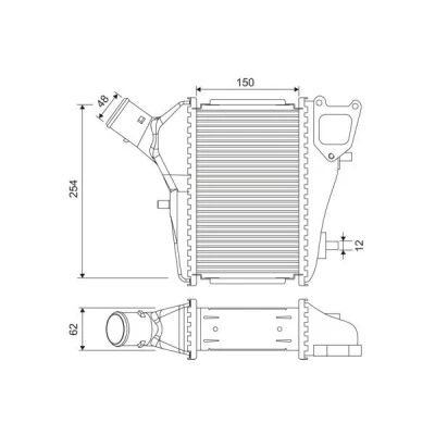 Billede af VALEO 818686 Intercooler Aluminium uden sensor