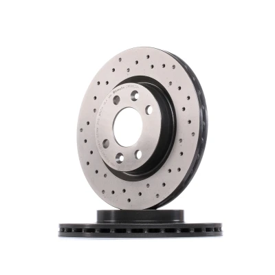 Billede af BREMBO XTRA LINE 09.5802.2X Bremseskiver 259 20,6 4 perforeret/indv. ventileret coatet højkarboniseret med skruer RENAULT: TWINGO 2, CLIO 2