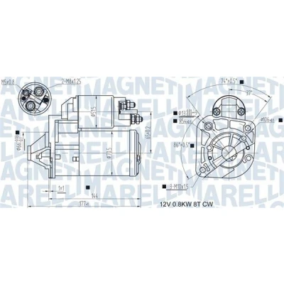 Billede af MAGNETI MARELLI 063721442010 Starter 12 0,8 8
