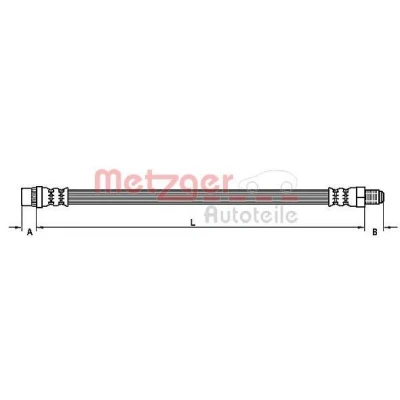 Billede af METZGER 4110109 Bremseslange 435 RENAULT: Kangoo I Express