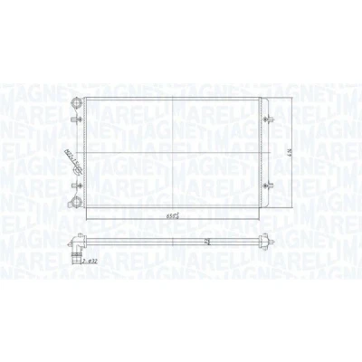 Billede af MAGNETI MARELLI 350213190800 Radiator 650 414 23 Mekanisk fuget køleripper VOLKSWAGEN: Golf 4, 3, 4 Variant, SKODA: Octavia II Hatchback