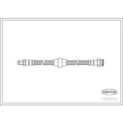 Billede af CORTECO 19026700 Bremseslange foraksel 430 PEUGEOT: 205 II Hatchback