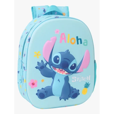 Billede af Lilo &amp; Stitch Skoletaske Lyseblå 27 x 33 10 cm
