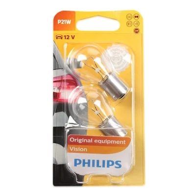 Billede af PHILIPS 12498B2 Glødepære 12 21 P21W, Kuglelampe VOLKSWAGEN: Passat B7 Sedan, Golf 6, SKODA: Fabia 2, RENAULT: MASTER 3