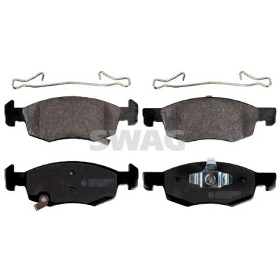 Billede af SWAG 40 91 6907 Bremseklodser foraksel med akustisk advarsel for slid stempelklips, bøjler OPEL: Corsa E Hatchback