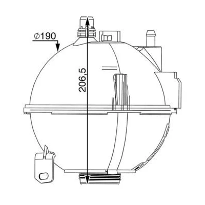 Billede af MAHLE ORIGINAL CRT 210 000S Ekspansionsbeholder med sensor, uden låg