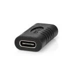 Billede af USB adapter 3.2 Gen 2 C Hun 10 Gbps Nikkelplateret Sort Plastikpose