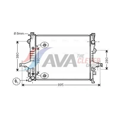 Billede af PRASCO VO2133 Radiator Aluminium 620 528 40 Loddet køleripper