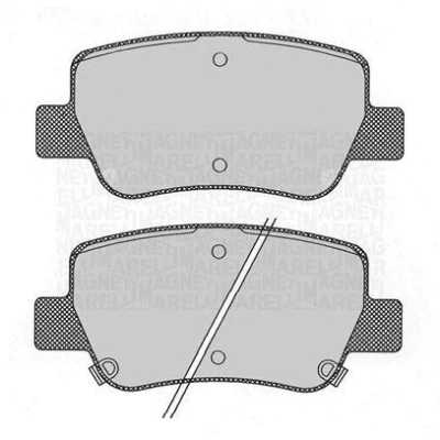 Billede af MAGNETI MARELLI 363916060686 Bremseklodser med akustisk advarsel for slid TOYOTA: Avensis III Stationcar, Sedan