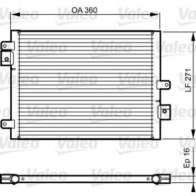 Billede af VALEO 814167 Kondensator uden tørrer Aluminium 271 R 134a PORSCHE: 911 Coupe