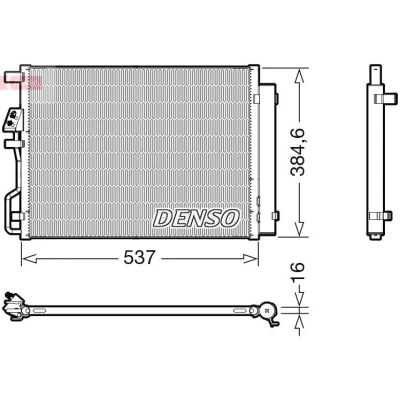 Billede af DENSO DCN41021 Kondensator med tørrer R 134a