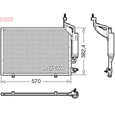 Billede af DENSO DCN10050 Kondensator med tørrer R 134a FORD: FIESTA 6