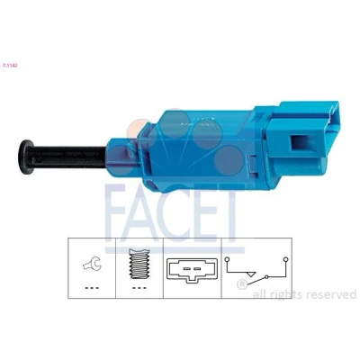 Billede af FACET 7.1142 Bremselyskontakt mekanisk Made in Italy OE Equivalent VOLKSWAGEN: Polo IV Hatchback, Golf 3 Cabrio