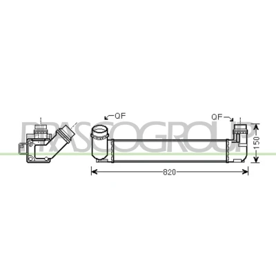 Billede af PRASCO RN424N002 Intercooler med lynkobling RENAULT: MEGANE 3 Grandtour