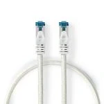 Billede af Cat 6a kabel S/FTP RJ45 Han 0.50 m Snagless Runde Flettet / PVC Sølv Cover Window Box