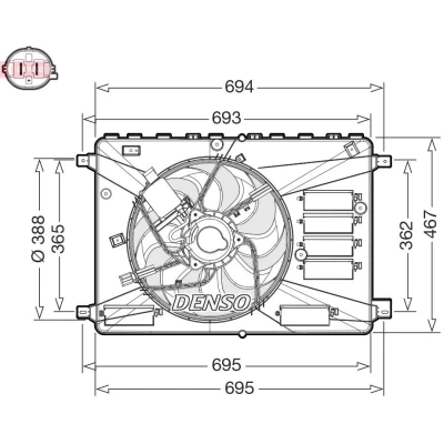 Billede af Ventilator, motorkøling DENSO DER10010