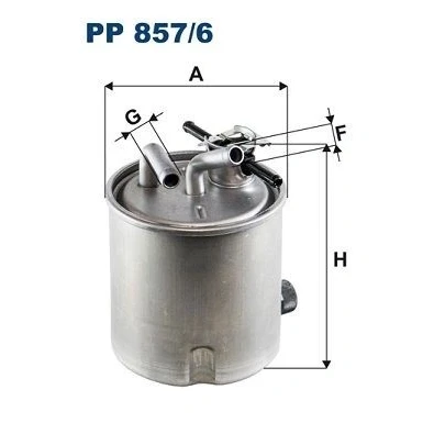 Billede af FILTRON PP 857/6 Brændstoffilter Ledningsfilter 10 NISSAN: NP300 Navara Pick up