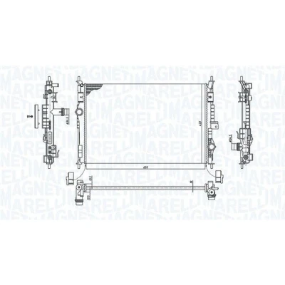Billede af MAGNETI MARELLI 350213199600 Radiator 650 408 16 Loddet køleripper