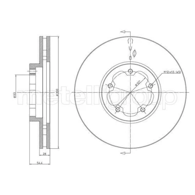 Billede af Bremseskive METELLI 23 1494