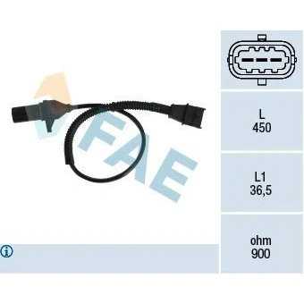 Billede af FAE 79333 Impulsensor 3 Induktiv med pakning HYUNDAI: i30 I Stationcar, Hatchback, KIA: cee‘d Hatchback