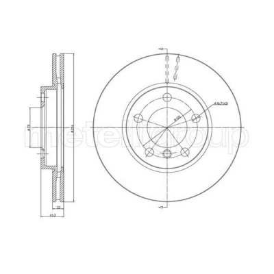 Billede af Bremseskive METELLI 23 1408C