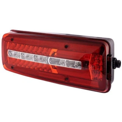 Billede af HELLA 2VP 012 381 051 Baglygter venstre LED sort 24 gennemsigtig, Rød Elektromagnetisk kompatibilitet (EMC), med skruer