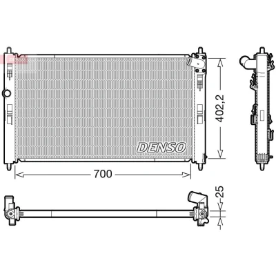 Billede af DENSO DRM45053 Radiator 700 424 25 MITSUBISHI: ASX SUV