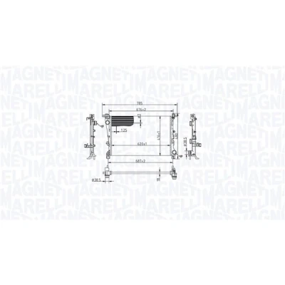 Billede af MAGNETI MARELLI 350213217900 Radiator til køretøjer med manuelt gear 620 388 18 Loddet køleripper