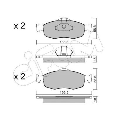 Billede af Bremseklodser CIFAM 822 146 0