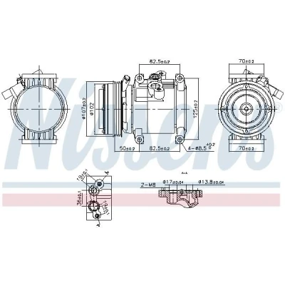 Billede af NISSENS 891011 Kompressor CSP11 12 PAG 46 YF R 134a CHEVROLET: Spark