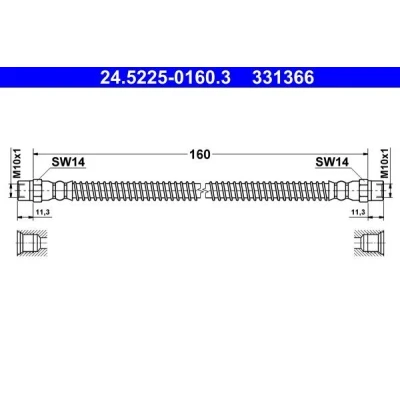 Billede af Bremseslange ATE 24.5225 0160.3