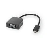 Billede af USB adapter 3.2 Gen 1 Type C Han VGA Hun 5 Gbps 0.20 m Runde Nikkelplateret PVC Sort Plastikpose