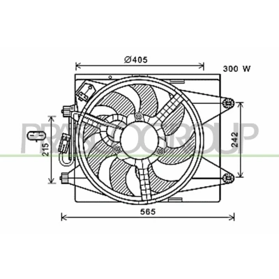 Billede af PRASCO LA004F001 Køleventilator 405mm 12V 300W