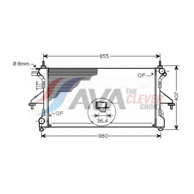 Billede af PRASCO PEA2304 Radiator Aluminium 780 378 32 med lynkobling Mekanisk fuget køleripper FIAT: Ducato III Ladvogn / Chassis