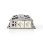 Billede af Power Inverter Modificeret sinus Indgangsspænding: 24 VDC Enhedens strømudgangsforbindelse: 2 230 V 50 Hz 1700 W Peak effekt: 3000 Sokkel type: F (CEE 7/3) Skrueterminal Modifieret Sinuskurve Sikring Sølv