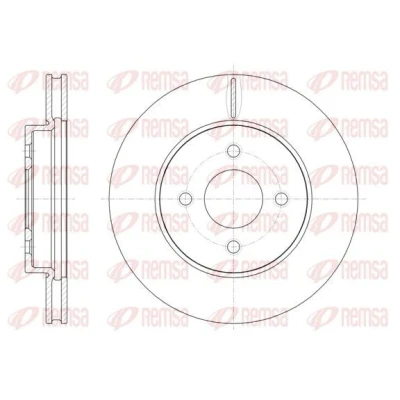 Billede af REMSA Bremseskive NISSAN: MICRA 3 foraksel 260, 0mm 22mm 4 100mm ventileret 61850.10 402061HL0A,402061HL0B,402061HL0C,402063AW0AC166,402063U300