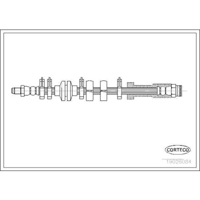 Billede af CORTECO 19026084 Bremseslange foraksel 395 FIAT: Punto II Hatchback