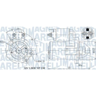Billede af MAGNETI MARELLI 063721469010 Starter 12 1,1 10 MAZDA: 2 Hatchback