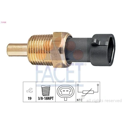 Billede af FACET 7.3129 Olietemperatur Føler 3/8 18NPT Made in Italy OE Equivalent OPEL: Astra G Caravan