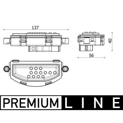 Billede af Regulator, ventilator i kabinen MAHLE ORIGINAL ABR 158 000P