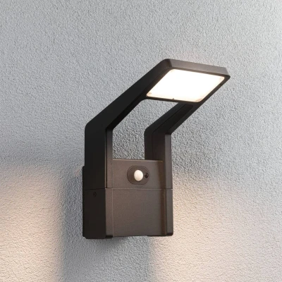 Billede af Paulmann LED udendørs væglampe Juntea, aluminium, antracit, sensor