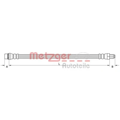 Billede af METZGER 4110991 Bremseslange 447 RENAULT: GRAND SCENIC 2, MEGANE 2