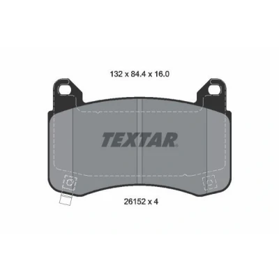 Billede af TEXTAR 2615201 Bremseklodser med akustisk advarsel for slid tilbehør TESLA: Model 3, Y