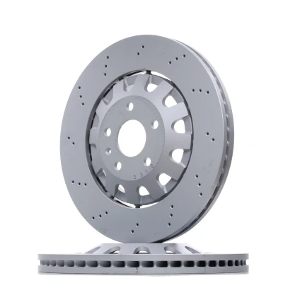 Billede af ZIMMERMANN FORMULA Z COAT 100.3367.70 Bremseskiver 370 32 6/5 5 112 ventileret, hullet, todelt bremseskive coatet legeret SEAT: Leon III ST