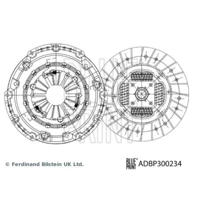 Billede af BLUE PRINT ADBP300234 Kobling i to dele med syntetsik fedt 251mm FIAT: Ducato III Bus, Van