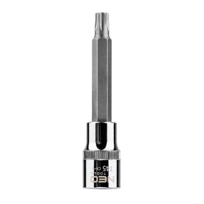 Billede af NEO TOOLS 08 765 Skraldenøgleindsats (Hexagon) 1/2 T45 Krom vanadium stål, Værktøjsstål indre torx