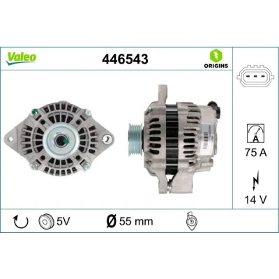 Billede af VALEO 446543 Generator 14V 75A SUZUKI: SWIFT 3, SX4 I Hatchback, Liana Hatchback